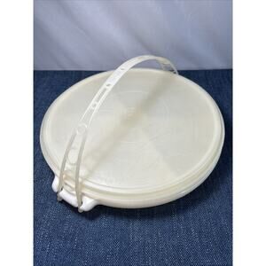 Tupperware Party Susan Vintage Divided Serving Tray Cariolier Handle & Seal #405